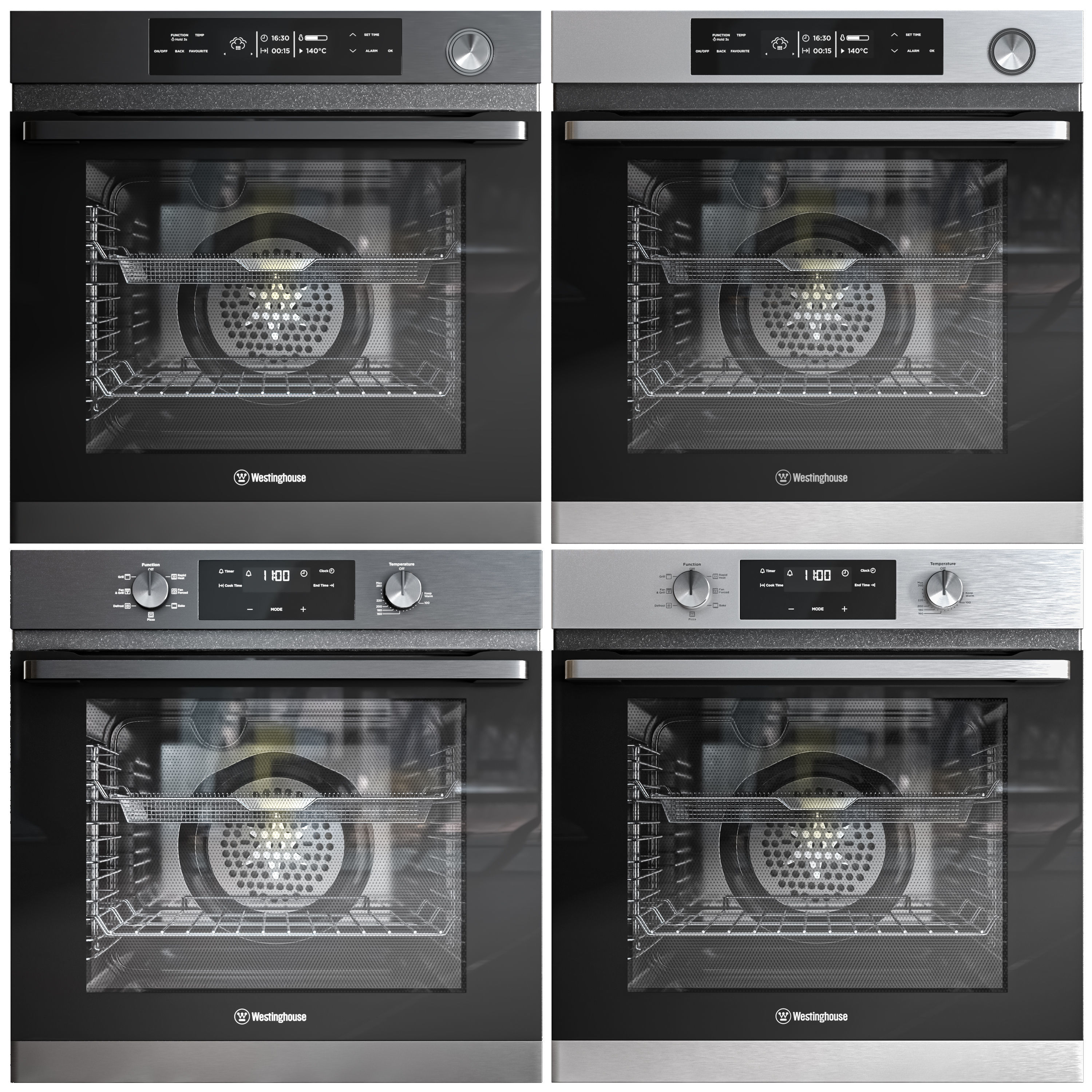 Westinghouse oven set 3D model CGTrader