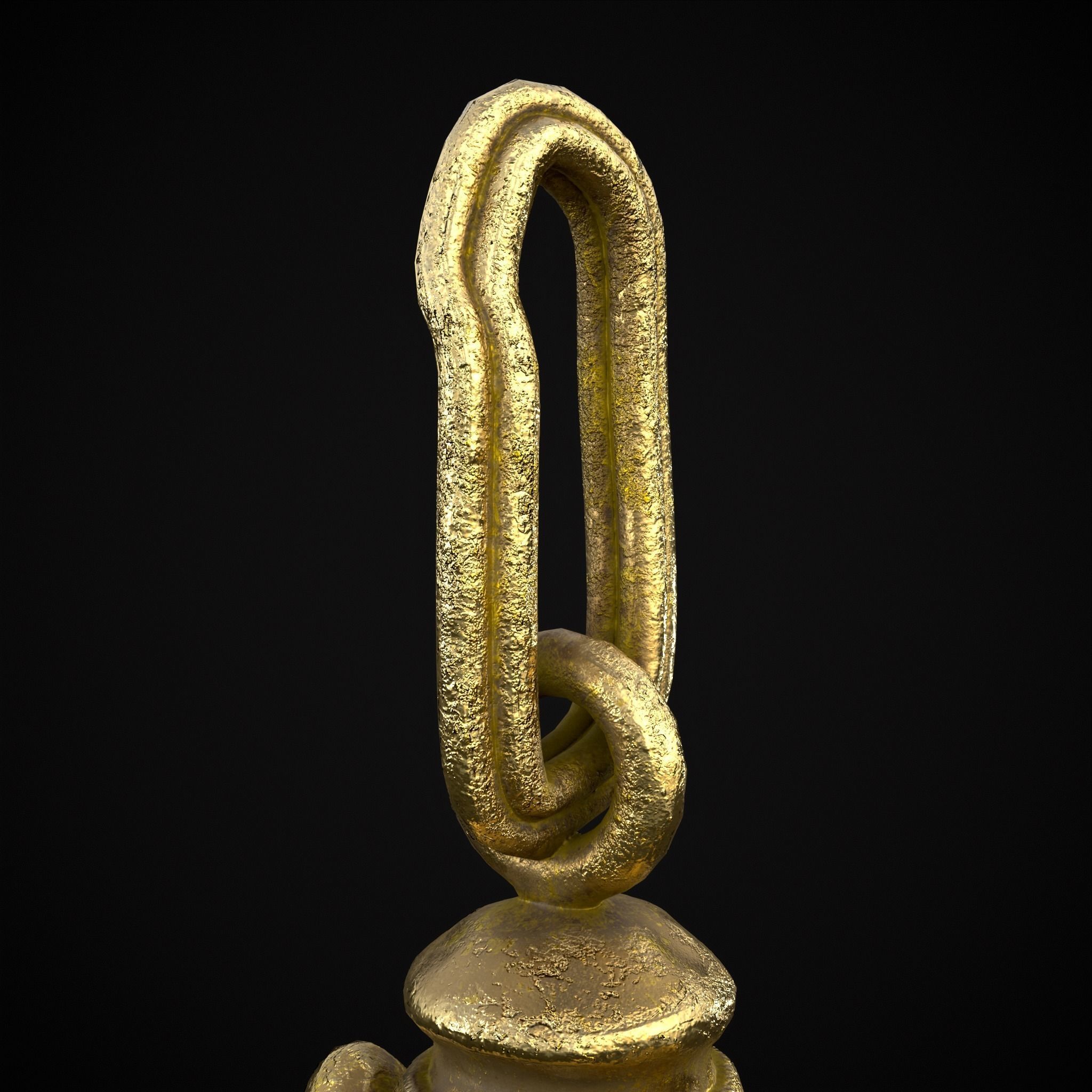 Gold Ruby Sapphire Pearl Cross Pendant Low-poly 3D model_23