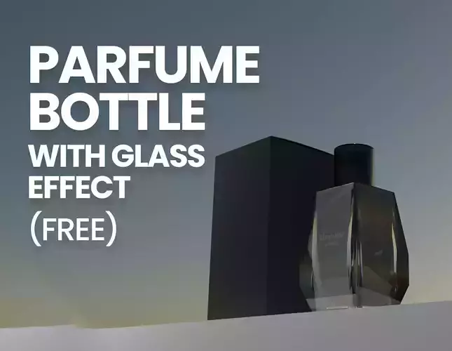Parfume bottle with glass effect Free 3D model