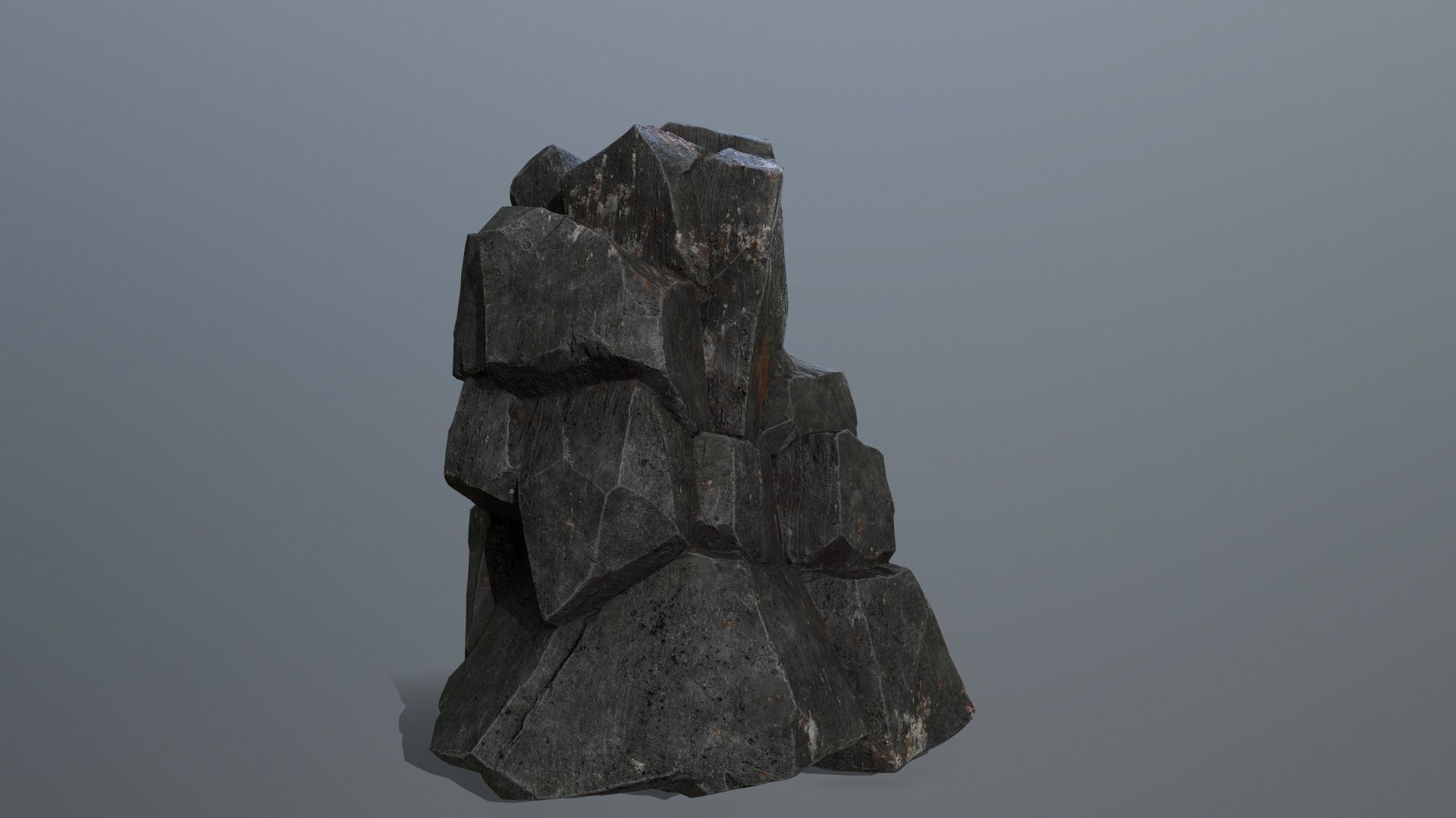 cliff rocks  Low-poly 3D model_5