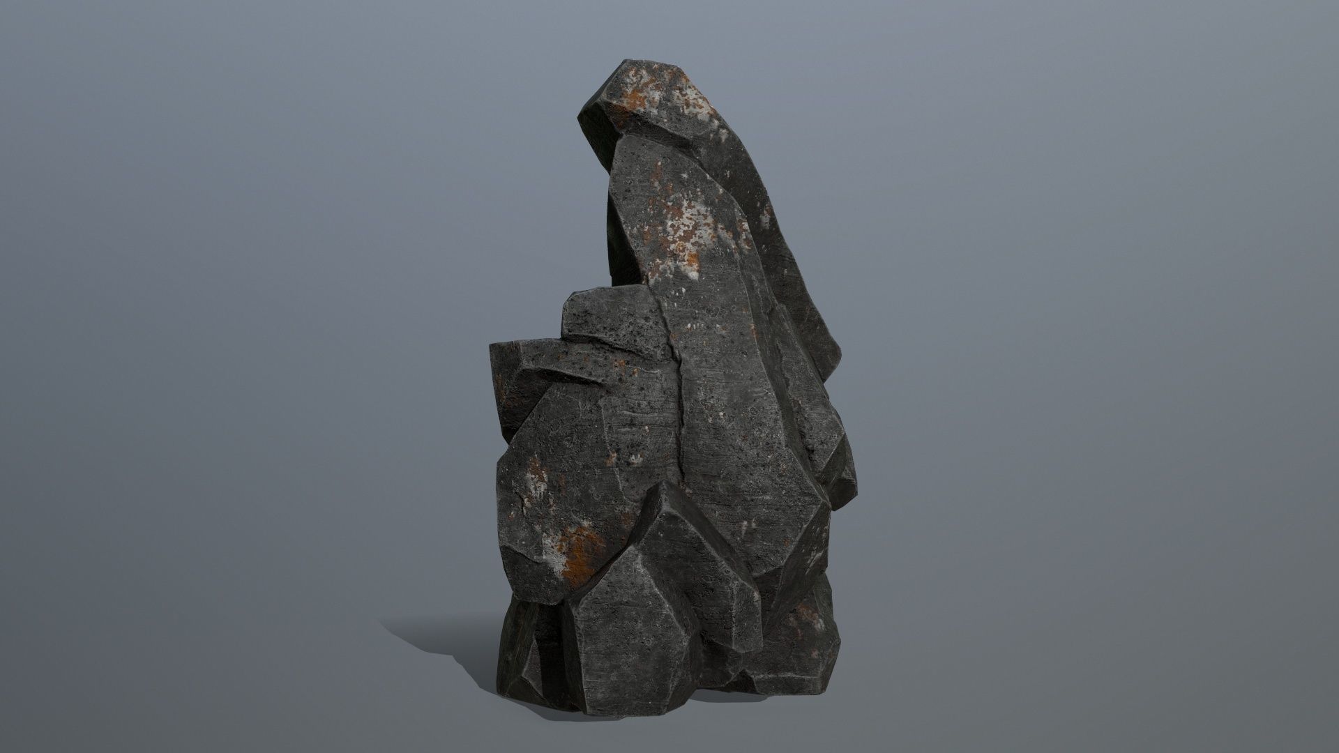 cliff rocks  Low-poly 3D model_6