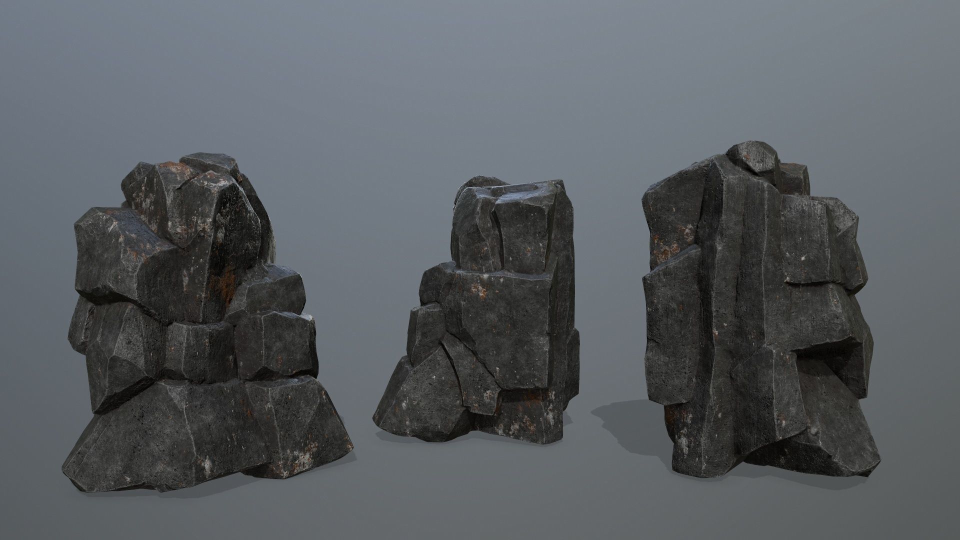 cliff rocks  Low-poly 3D model_13