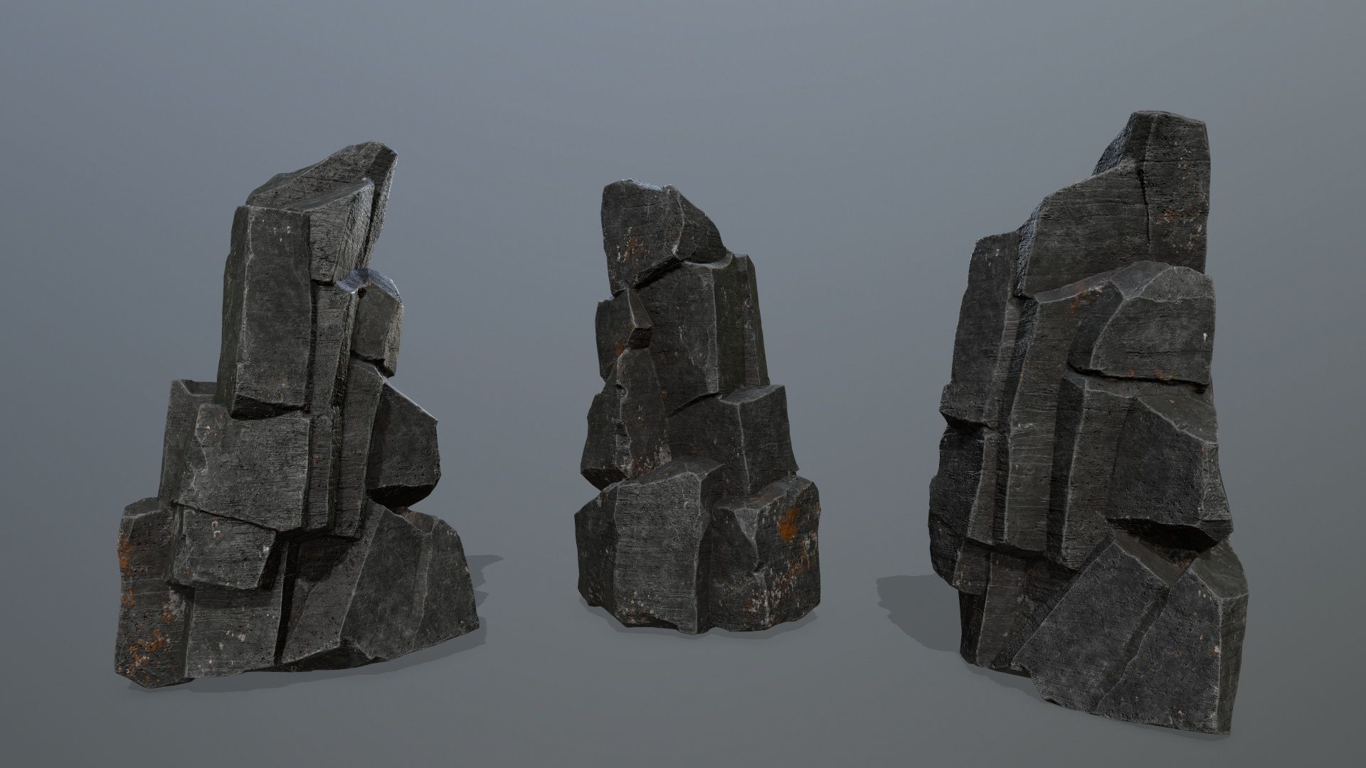 cliff rocks  Low-poly 3D model_15