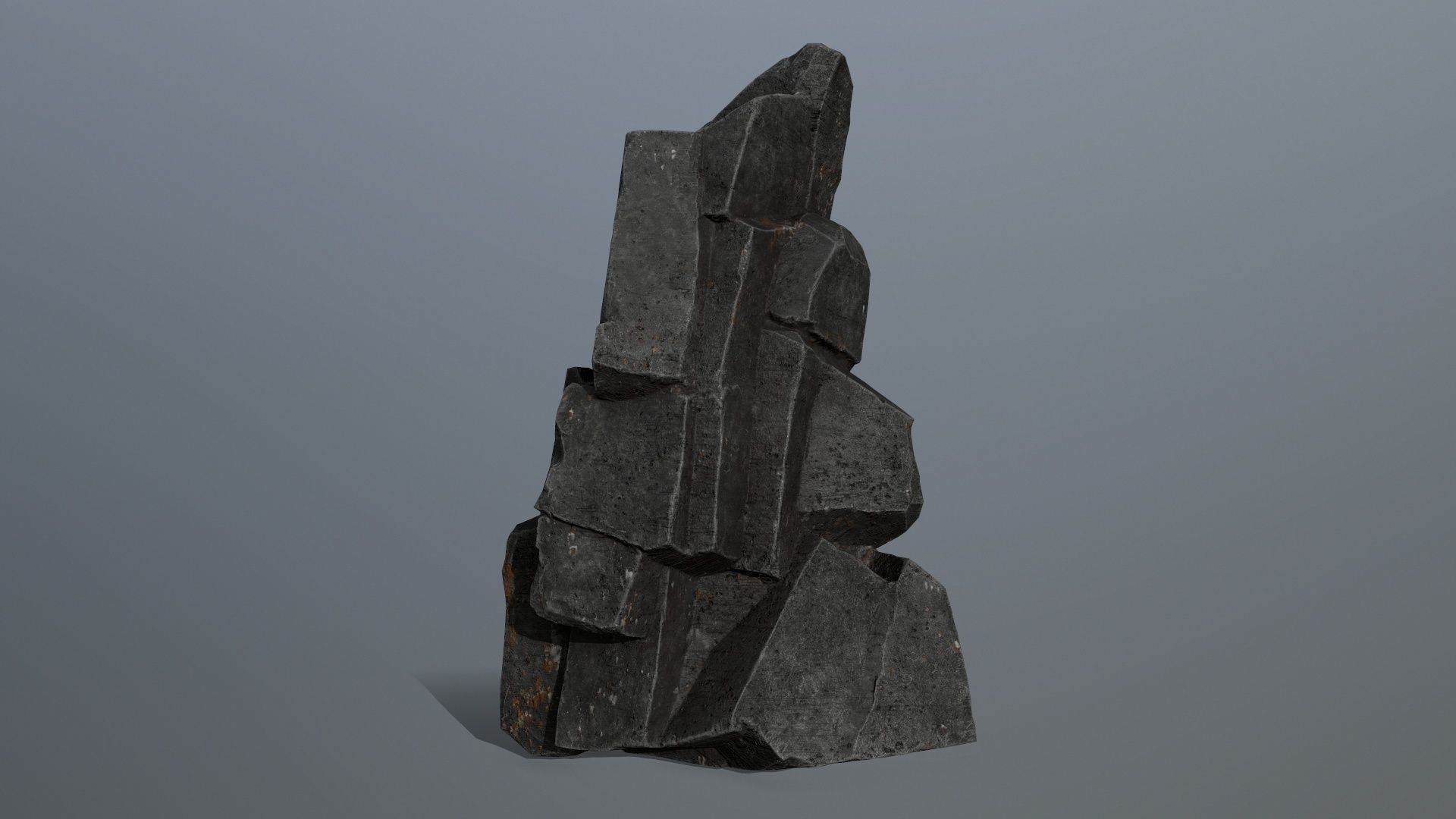 cliff rocks  Low-poly 3D model_7