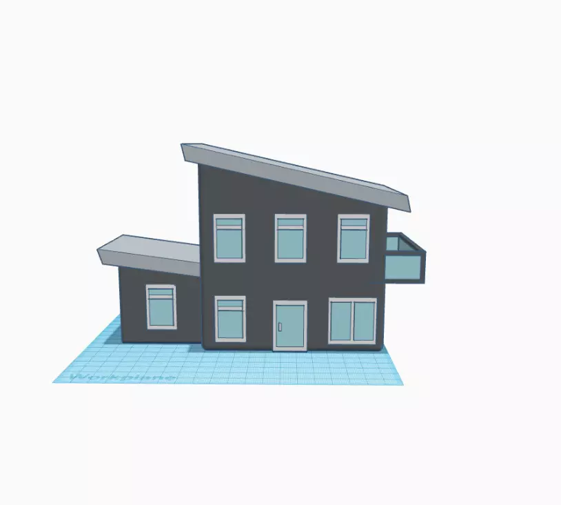 Simple Modern House Free 3D print model