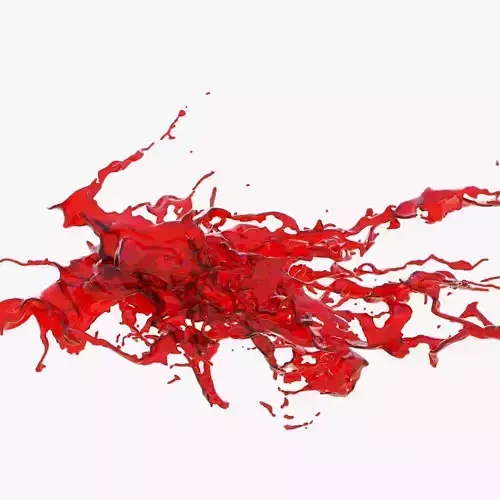 Animated Blood Splash 18 3D model