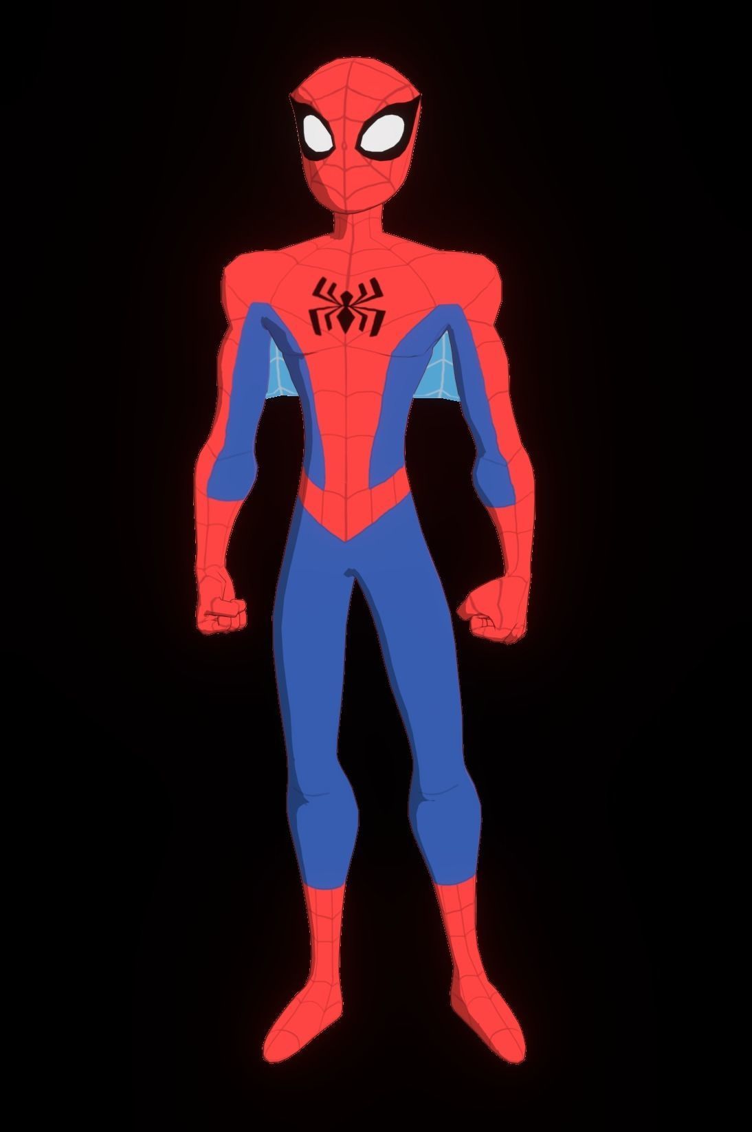 Spectacular Spider Man Low-poly 3D model_5