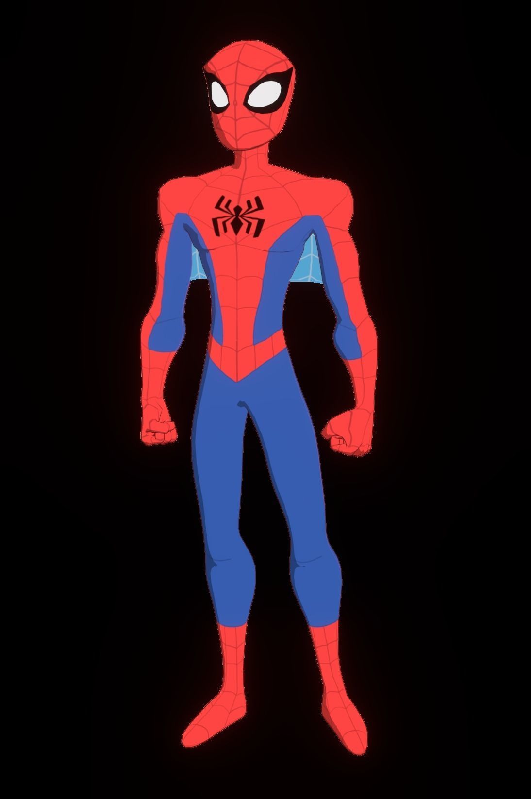 Spectacular Spider Man Low-poly 3D model_3