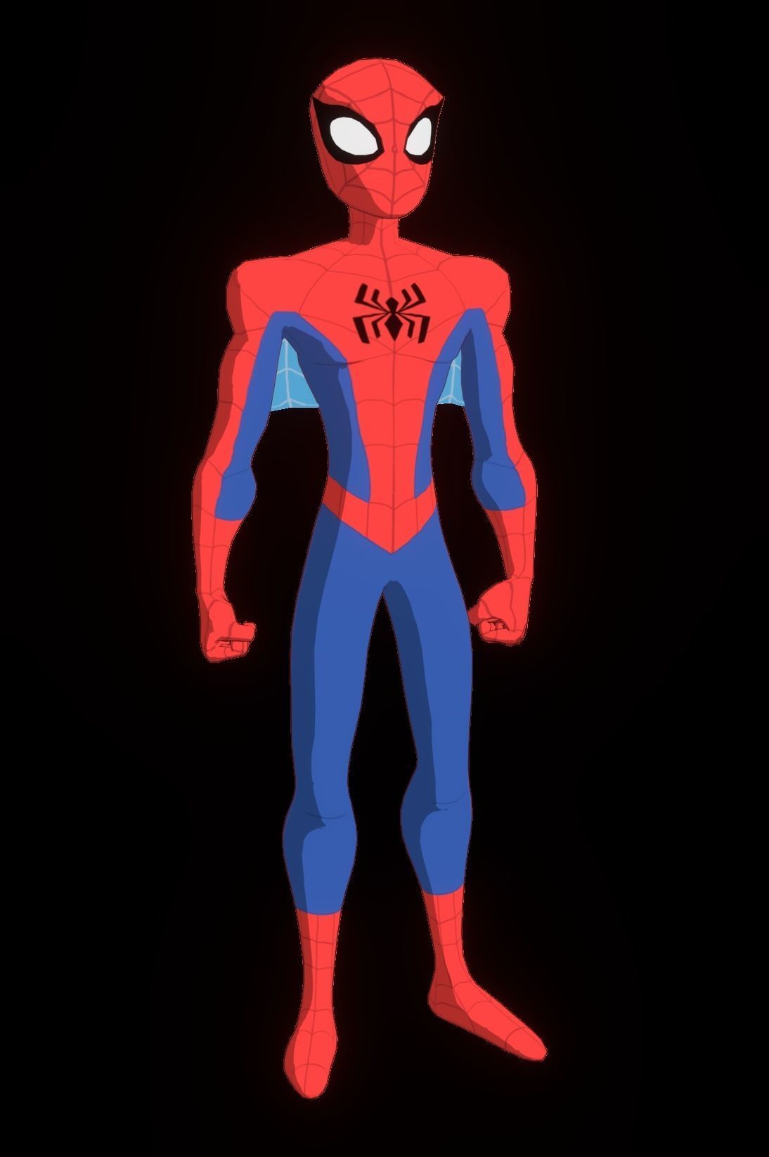 Spectacular Spider Man Low-poly 3D model_9