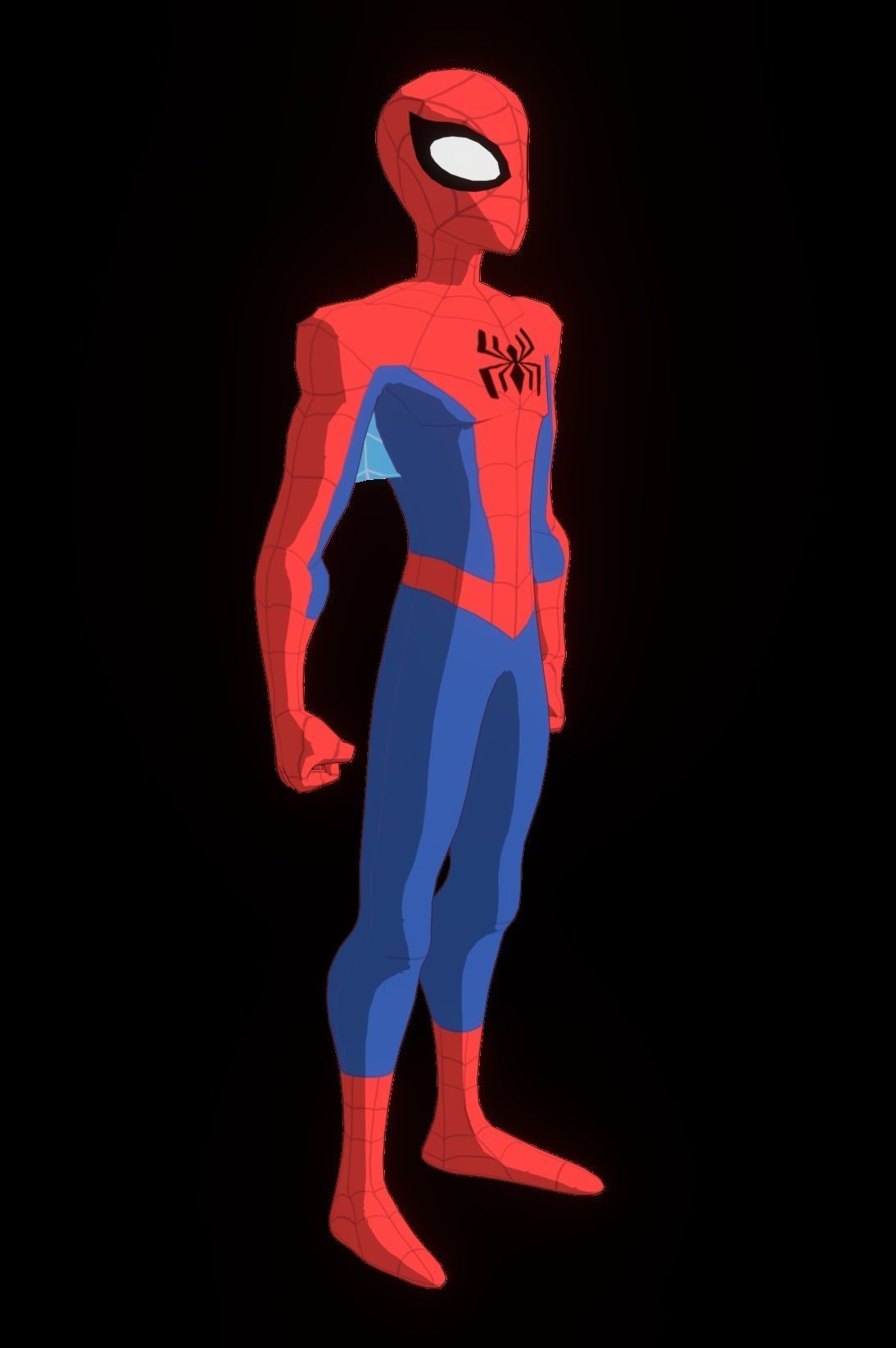 Spectacular Spider Man Low-poly 3D model_13