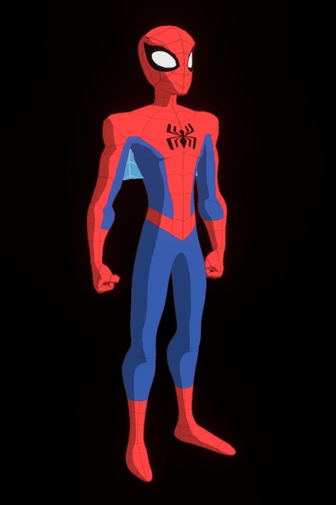 Spectacular Spider Man Low-poly 3D model_11