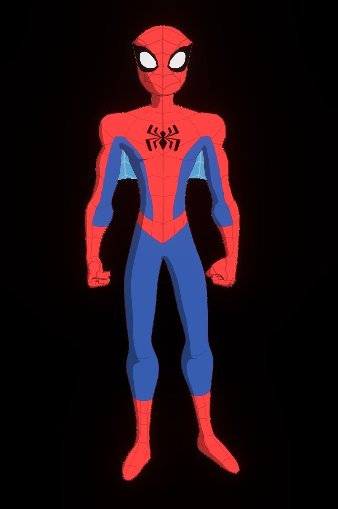 Spectacular Spider Man Low-poly 3D model_7