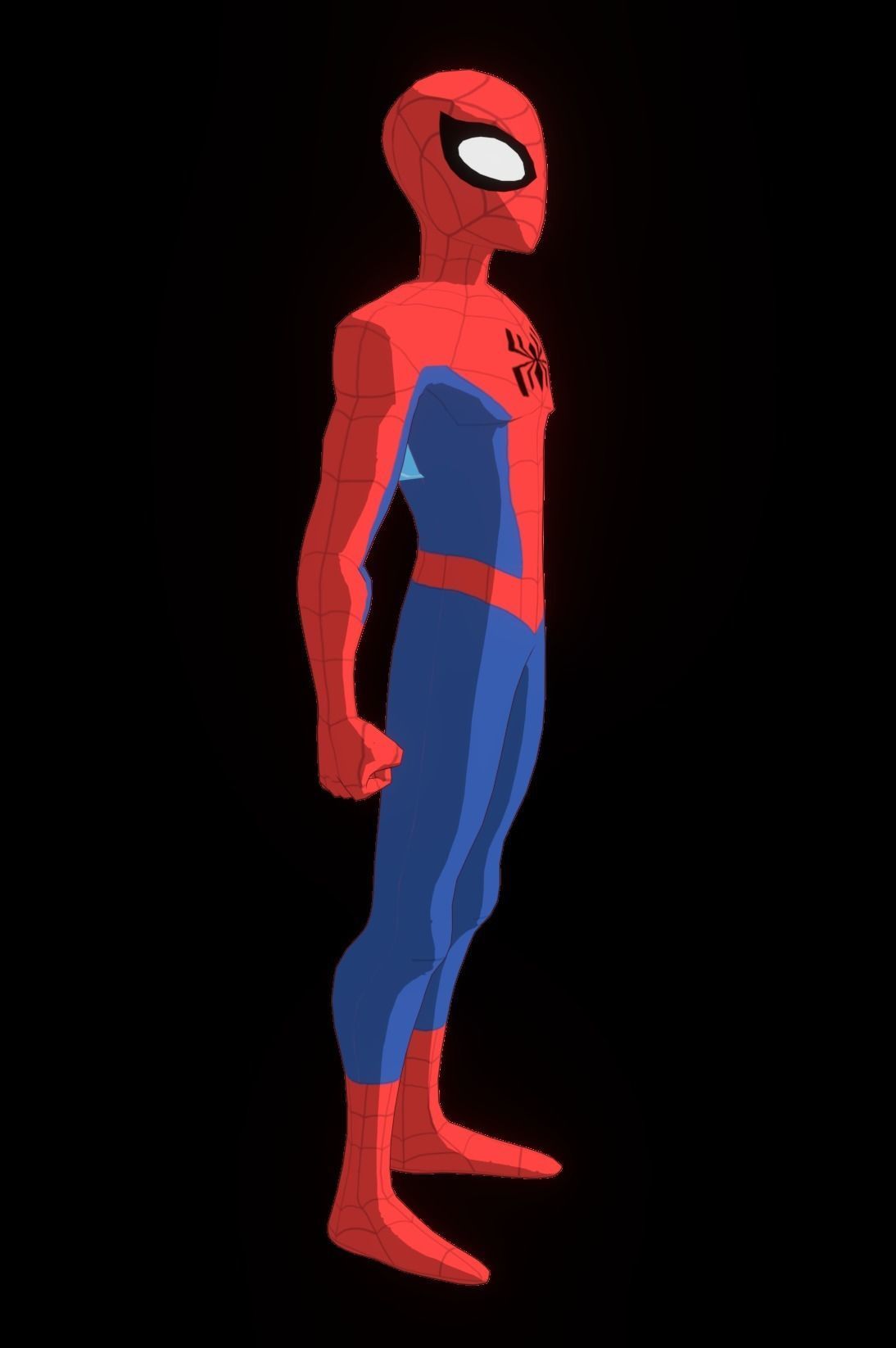 Spectacular Spider Man Low-poly 3D model_15