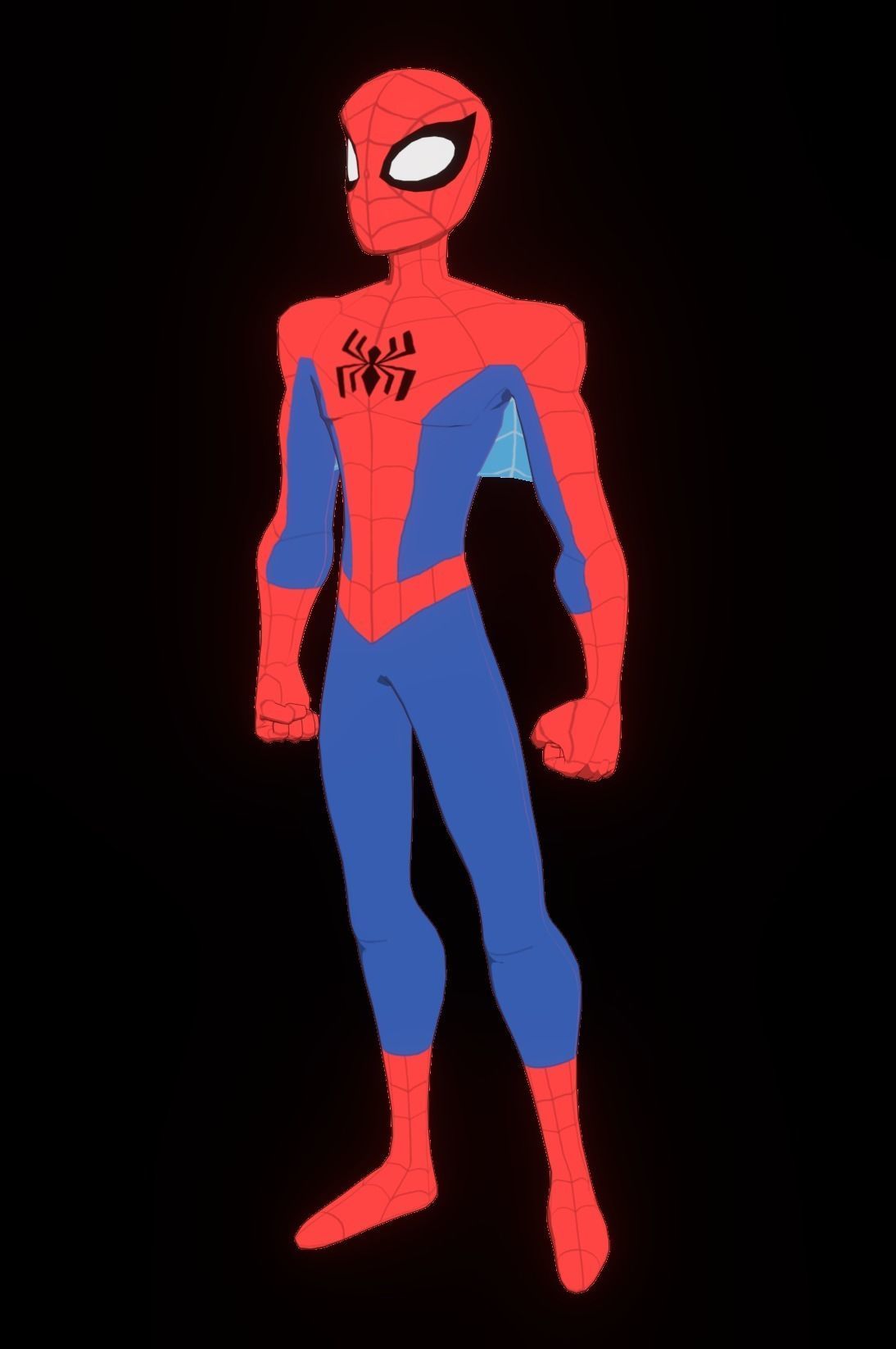 Spectacular Spider Man Low-poly 3D model_44