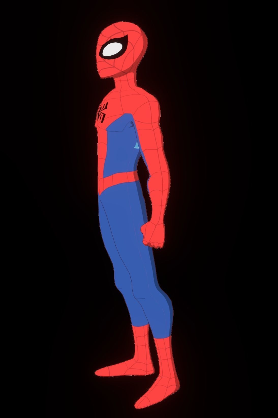 Spectacular Spider Man Low-poly 3D model_37