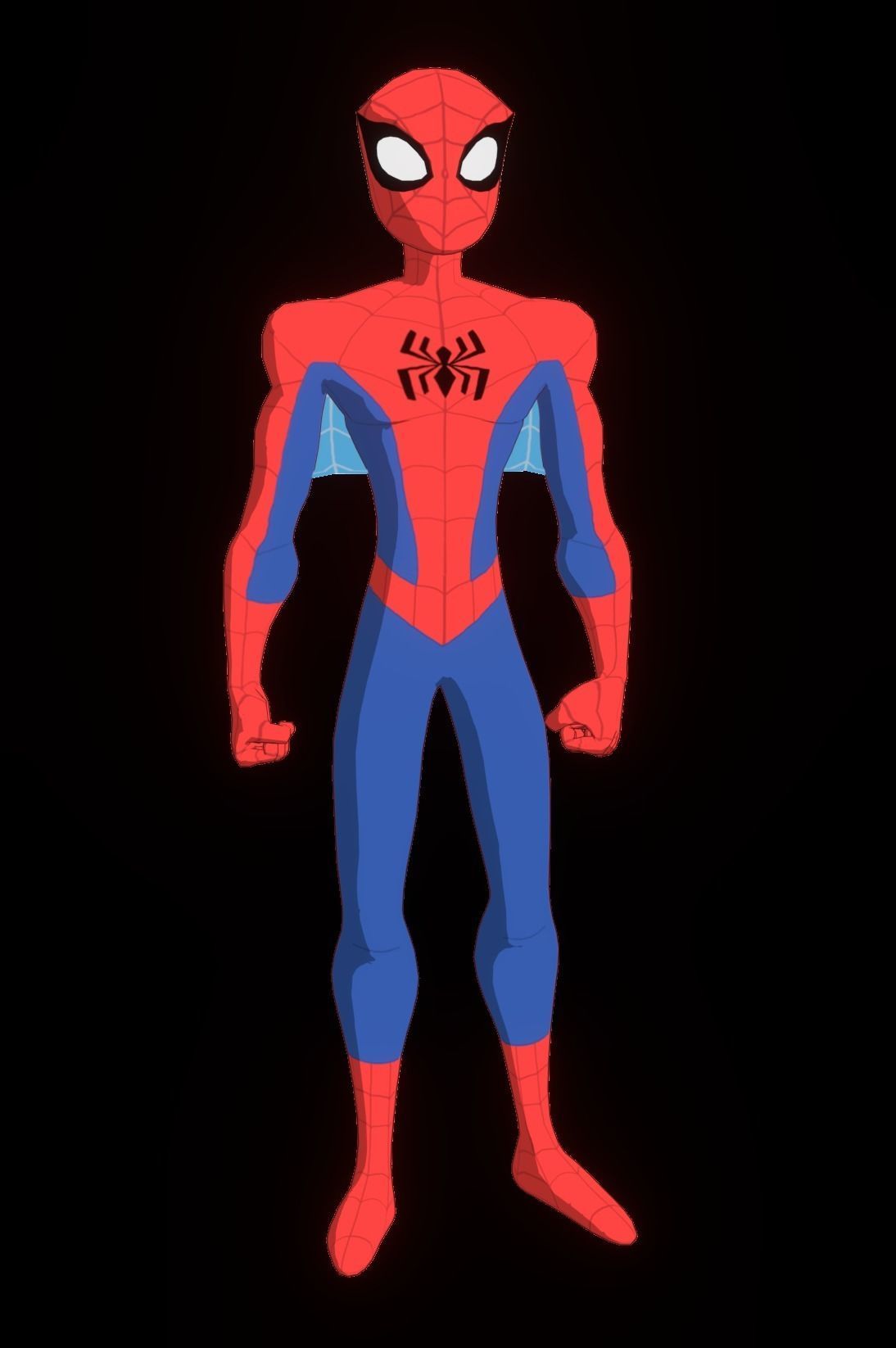 Spectacular Spider Man Low-poly 3D model_8