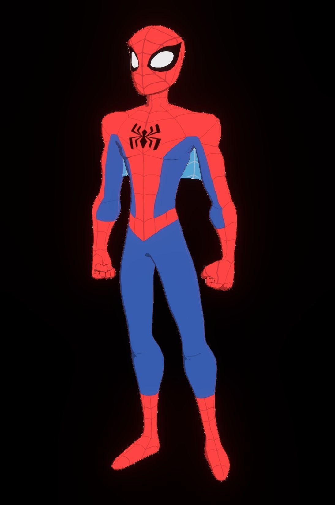 Spectacular Spider Man Low-poly 3D model_46