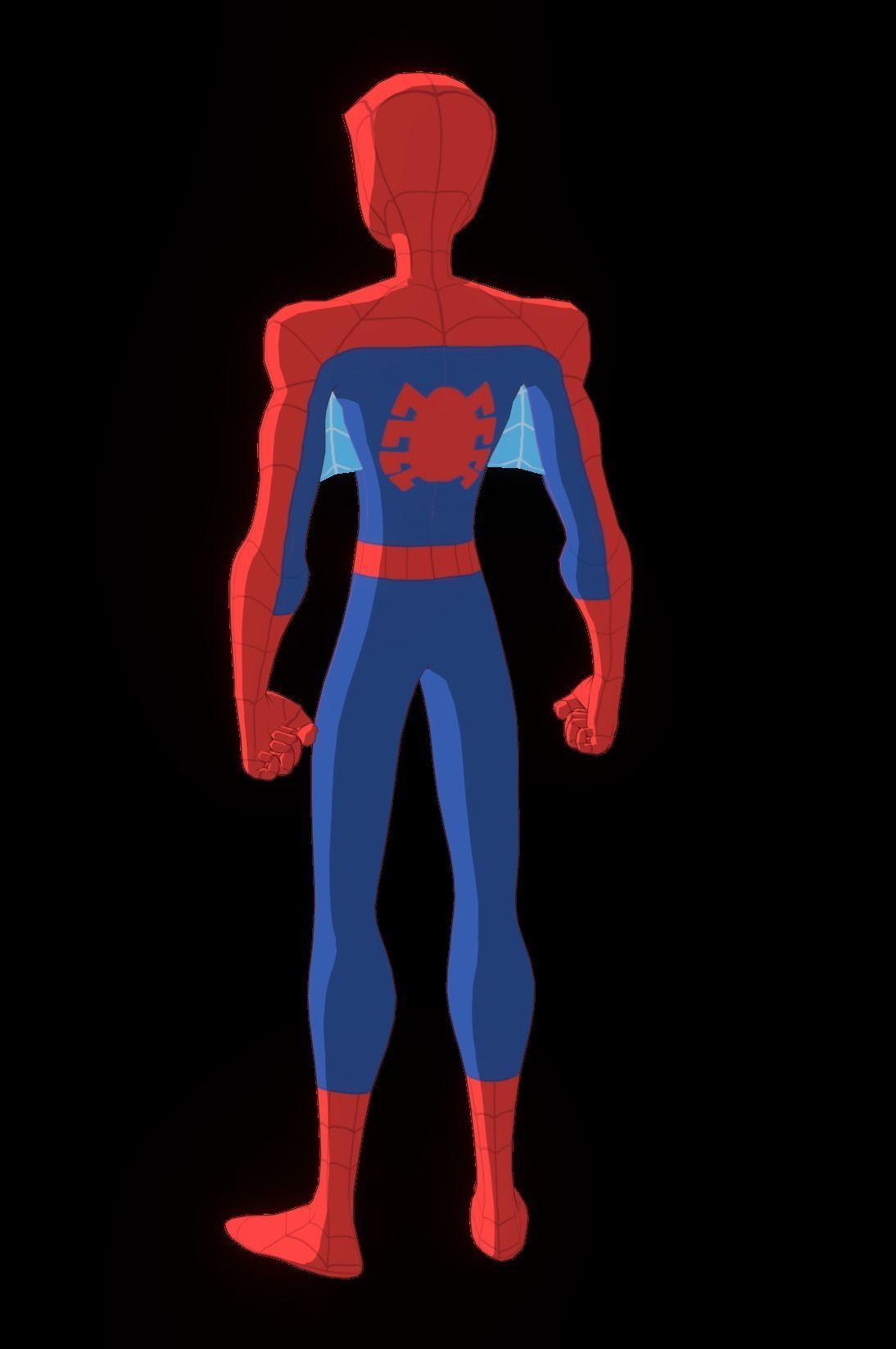 Spectacular Spider Man Low-poly 3D model_27
