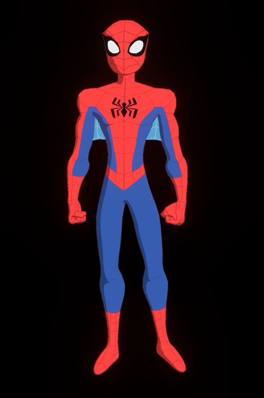 Spectacular Spider Man Low-poly 3D model_6