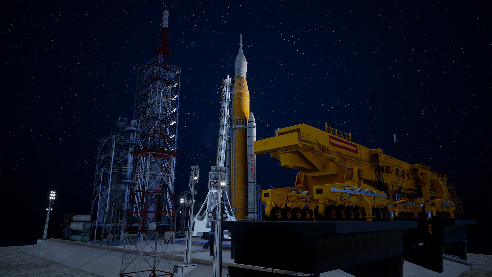 Artemis Rocket Launch  Modular Pack Low-poly 3D model_13