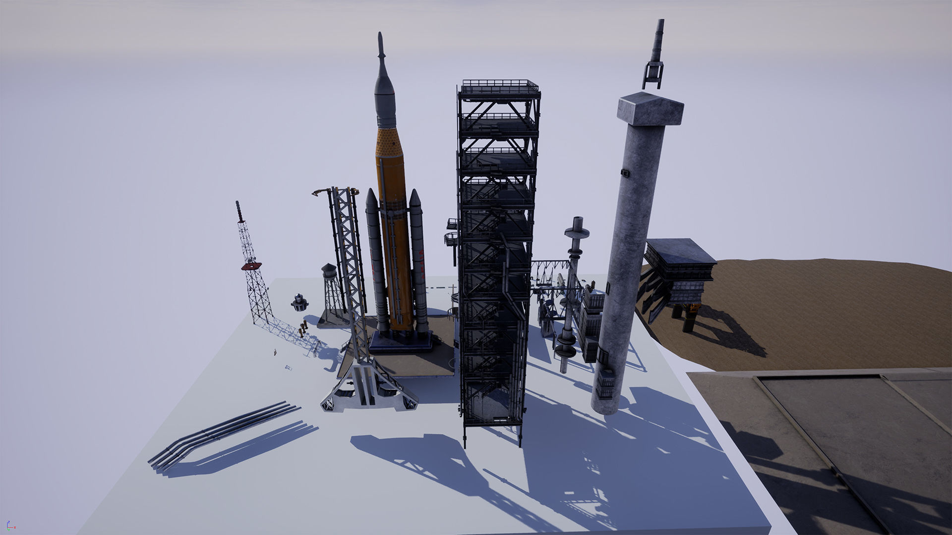 3D model Artemis Rocket Launch Modular Pack VR / AR / low-poly | CGTrader