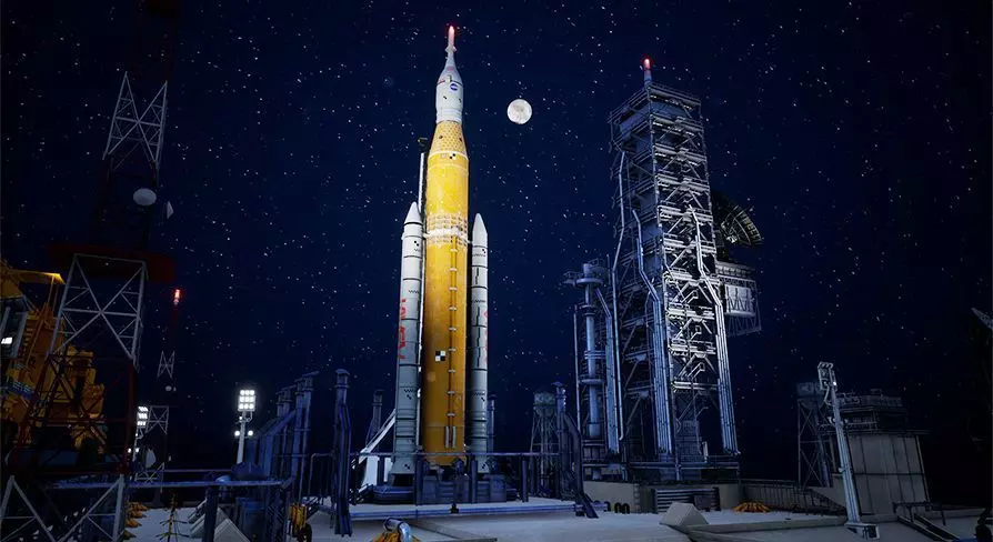 Artemis Rocket Launch  Modular Pack Low-poly 3D model_0