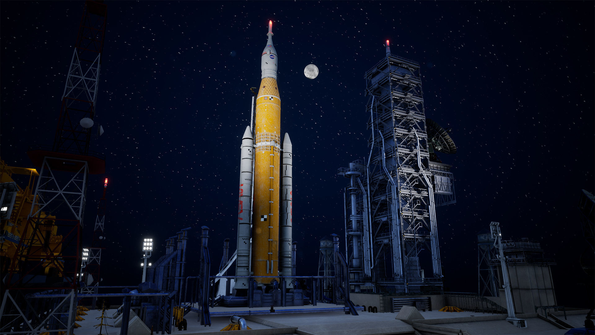 Artemis Rocket Launch  Modular Pack Low-poly 3D model_2