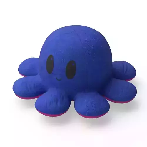 OctoPlush octopus plush toy Low-poly 3D model