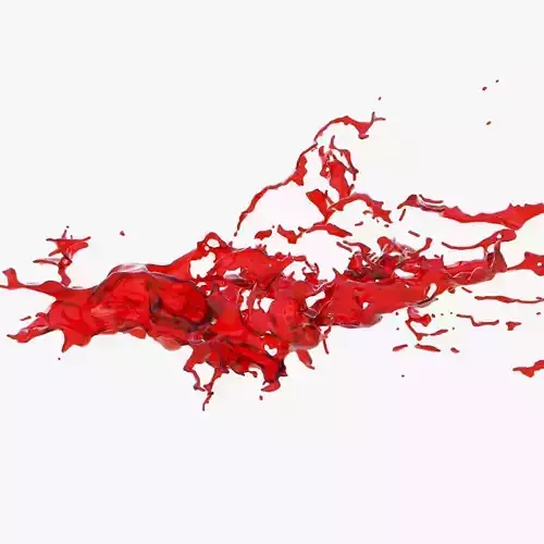 Animated Blood Splash 17 3D model