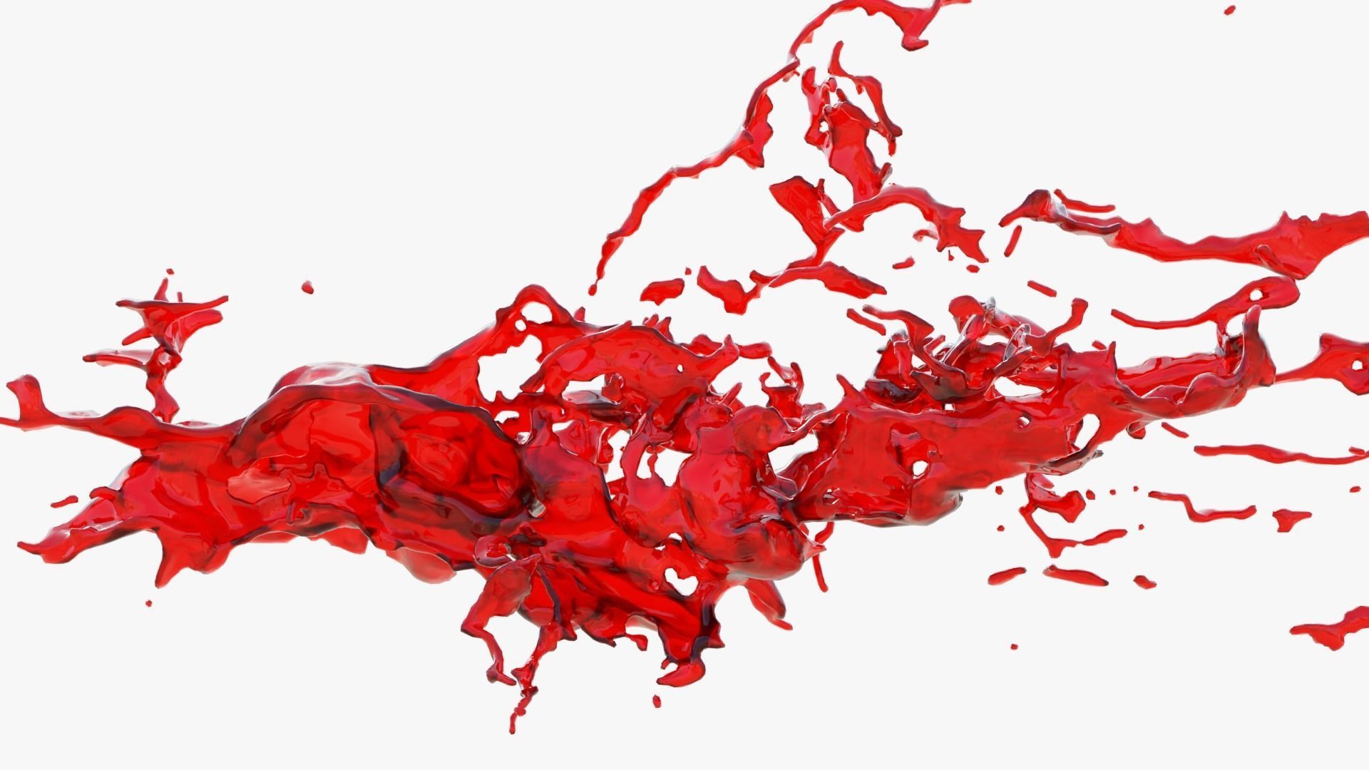 Animated Blood Splash 17 3D model_2