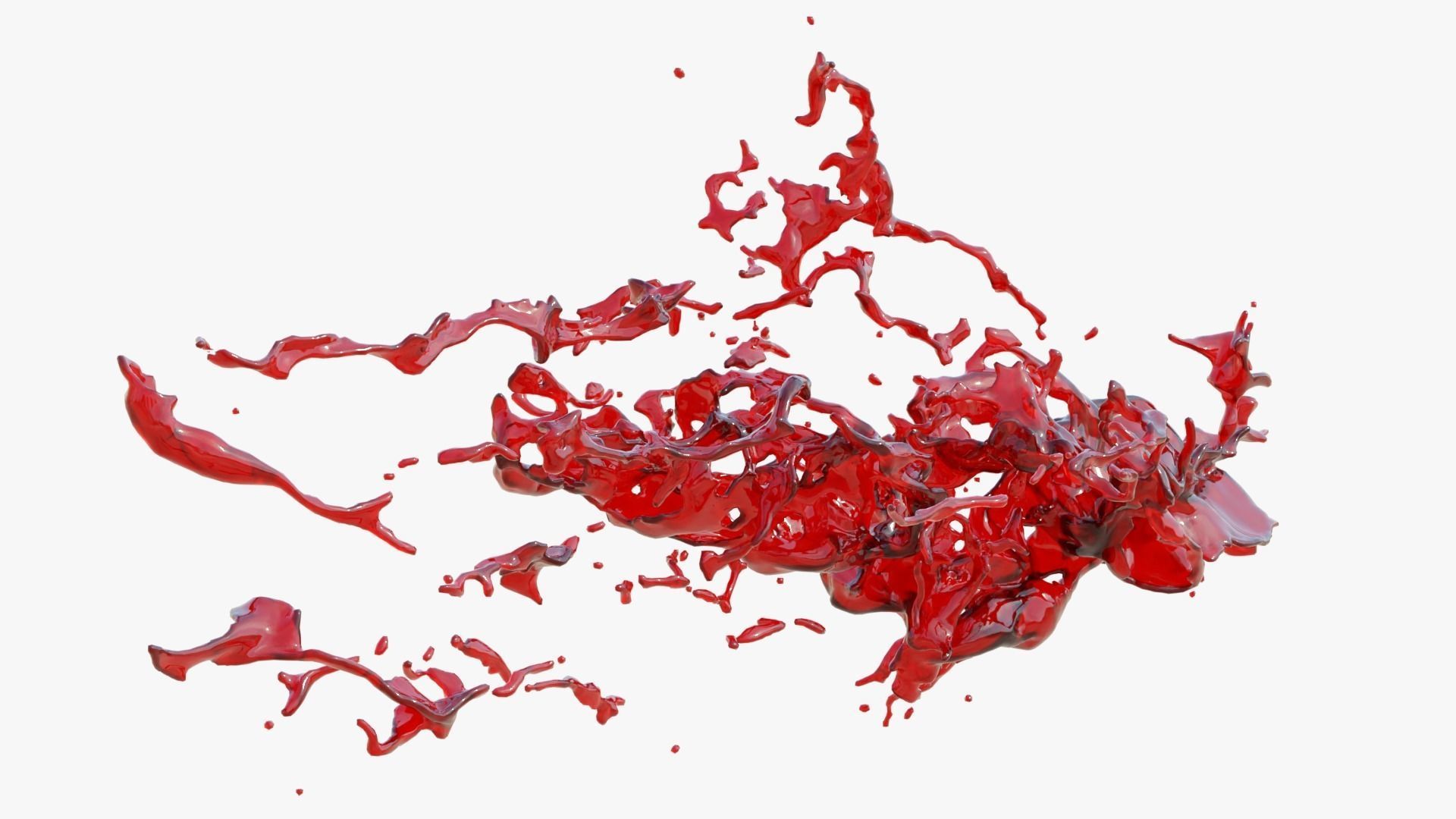 Animated Blood Splash 17 3D model_4