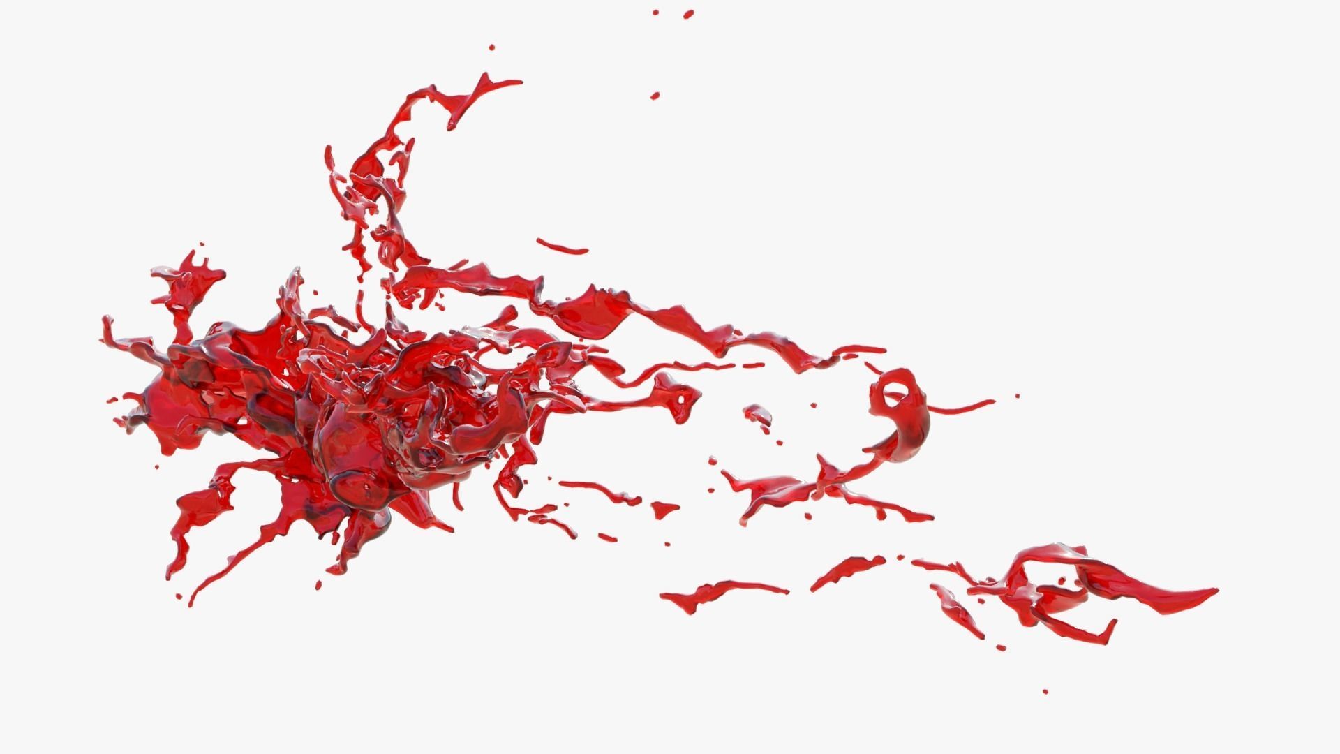 Animated Blood Splash 17 3D model_3