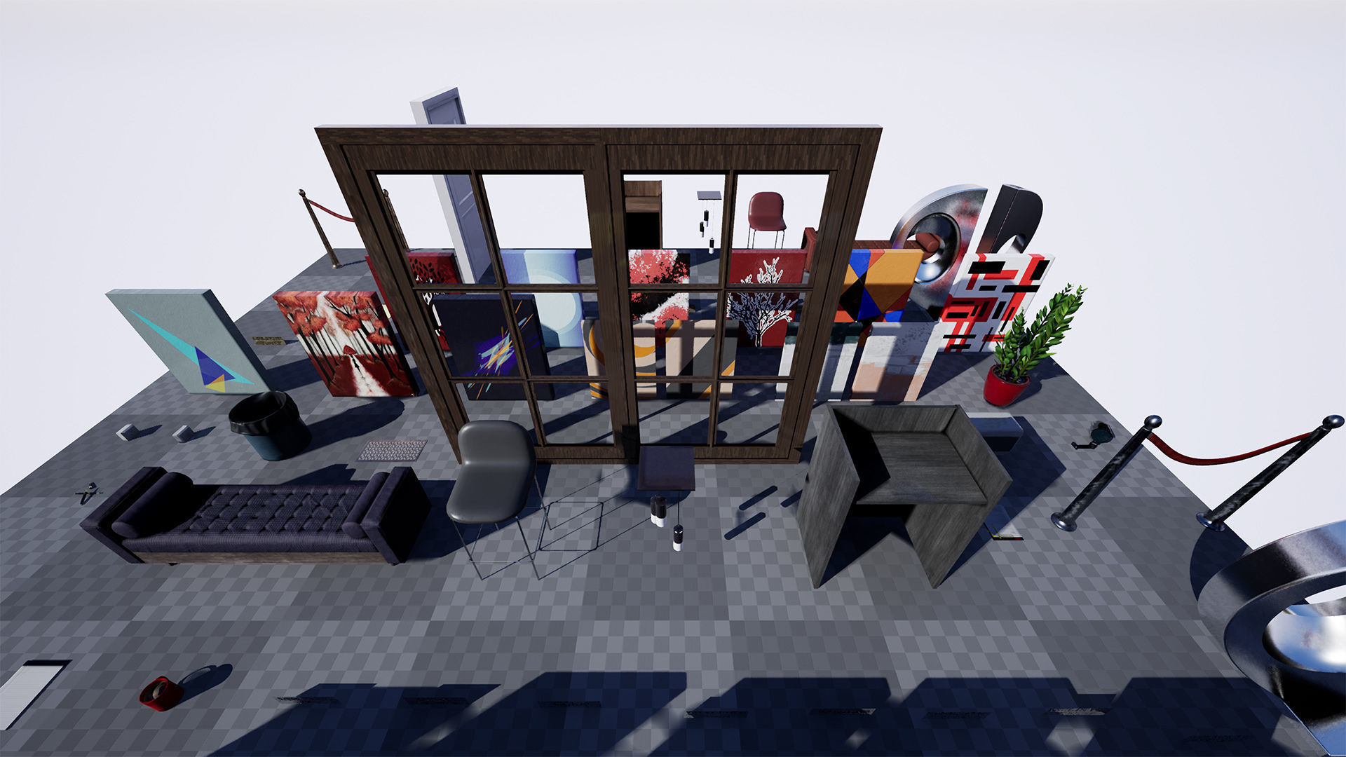 3D model Art Gallery Prop Package VR / AR / low-poly | CGTrader