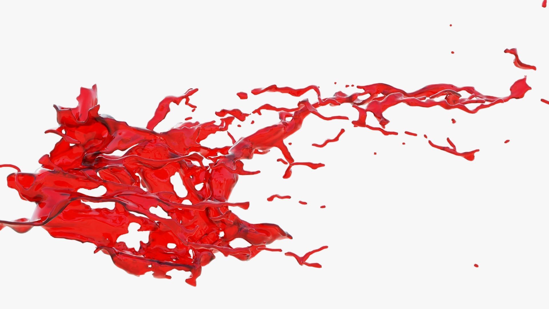 Animated Blood Splash 16 3D model_2