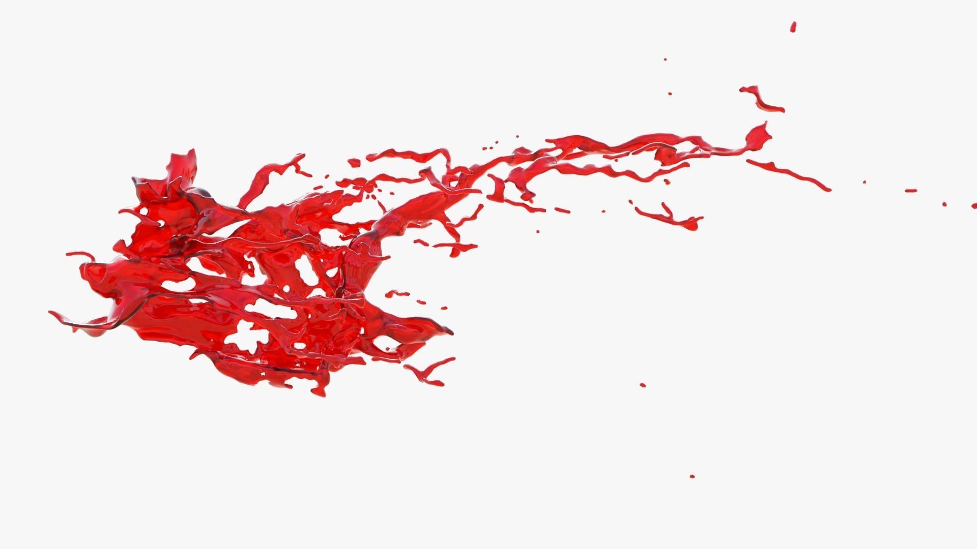Animated Blood Splash 16 3D model_5
