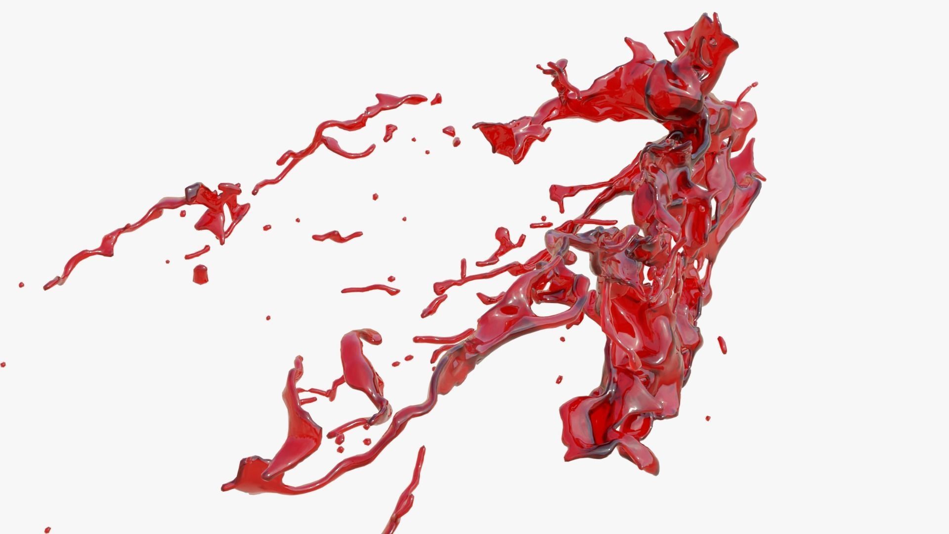 Animated Blood Splash 16 3D model_12