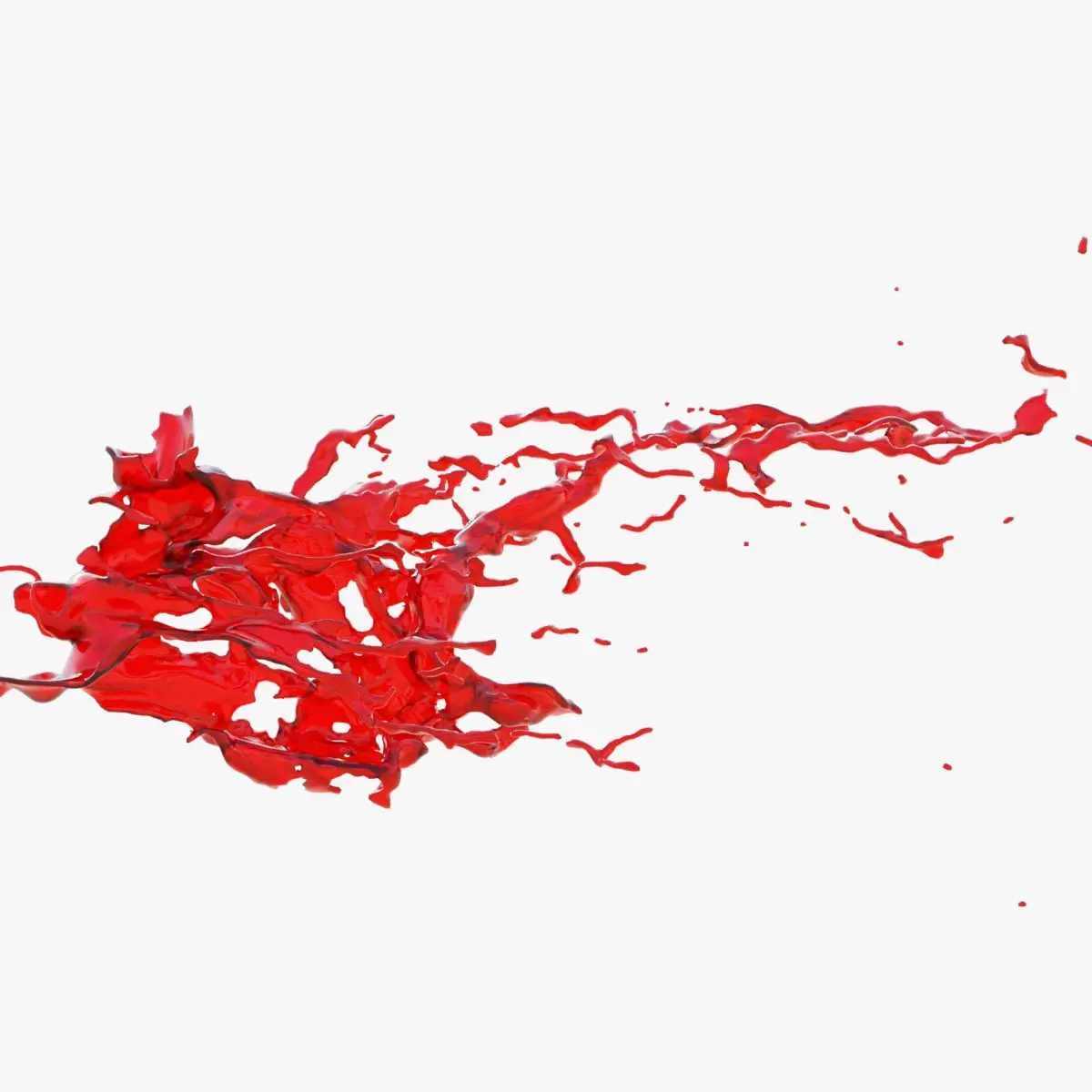 Animated Blood Splash 16 3D model_0