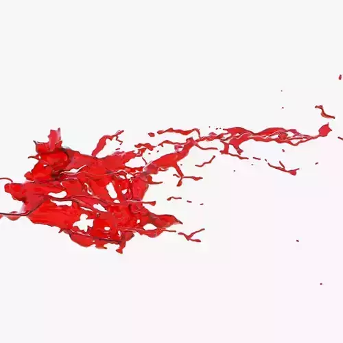 Animated Blood Splash 16 3D model