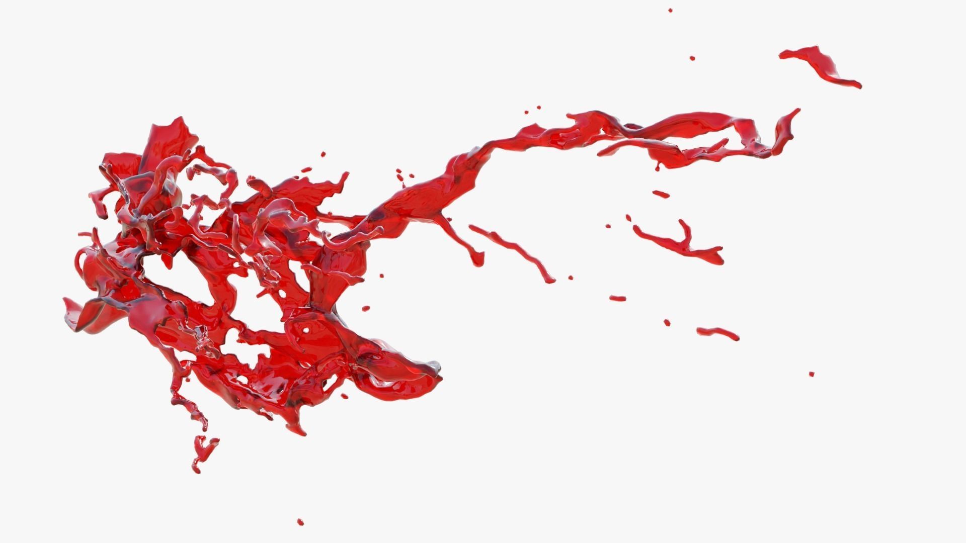Animated Blood Splash 16 3D model_3