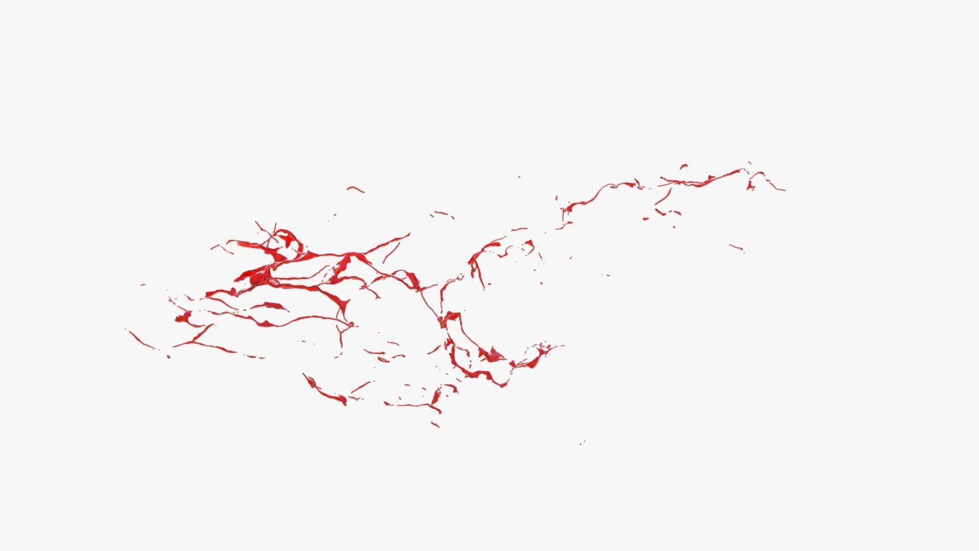Animated Blood Splash 16 3D model_10