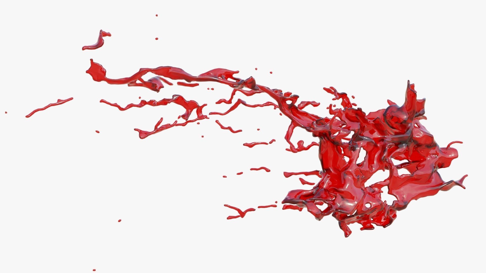 Animated Blood Splash 16 3D model_4
