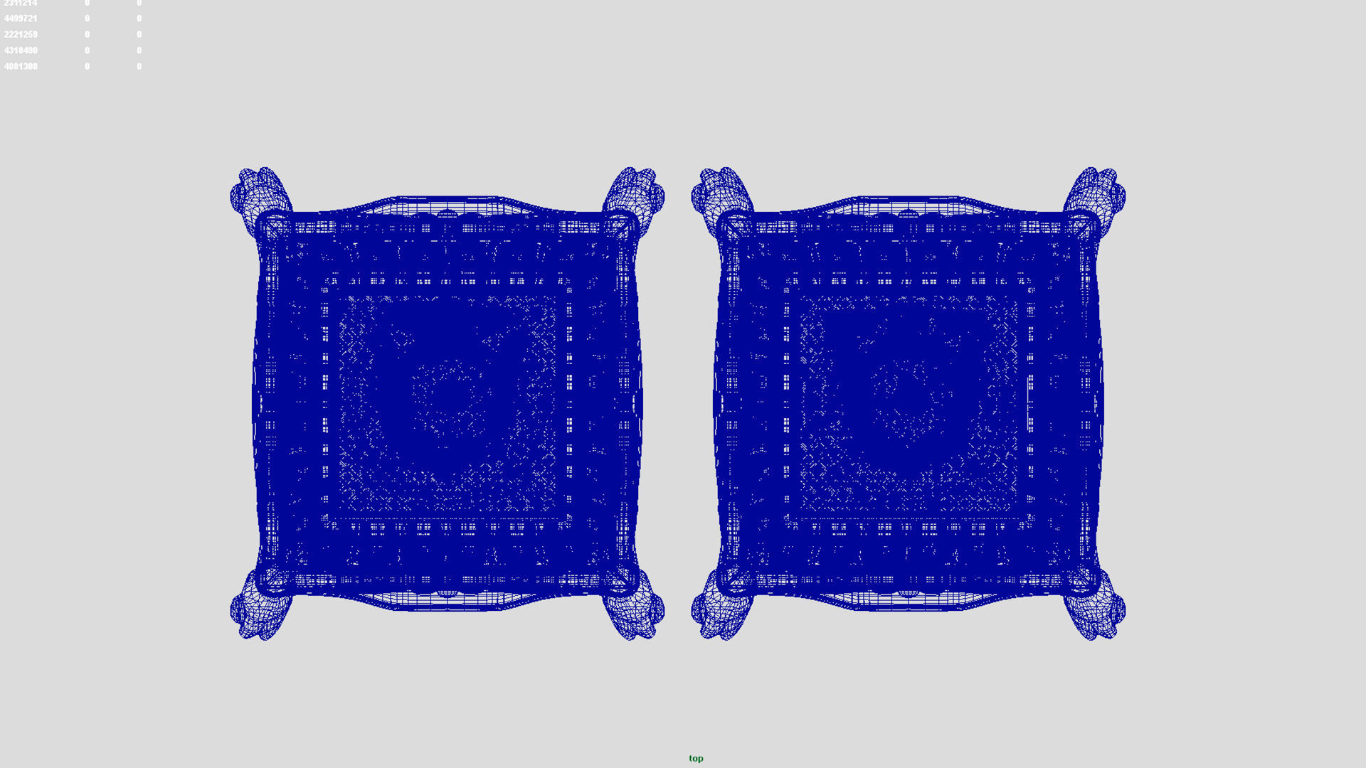 oil lamp 5 shanku chakra balaji  3D model_2