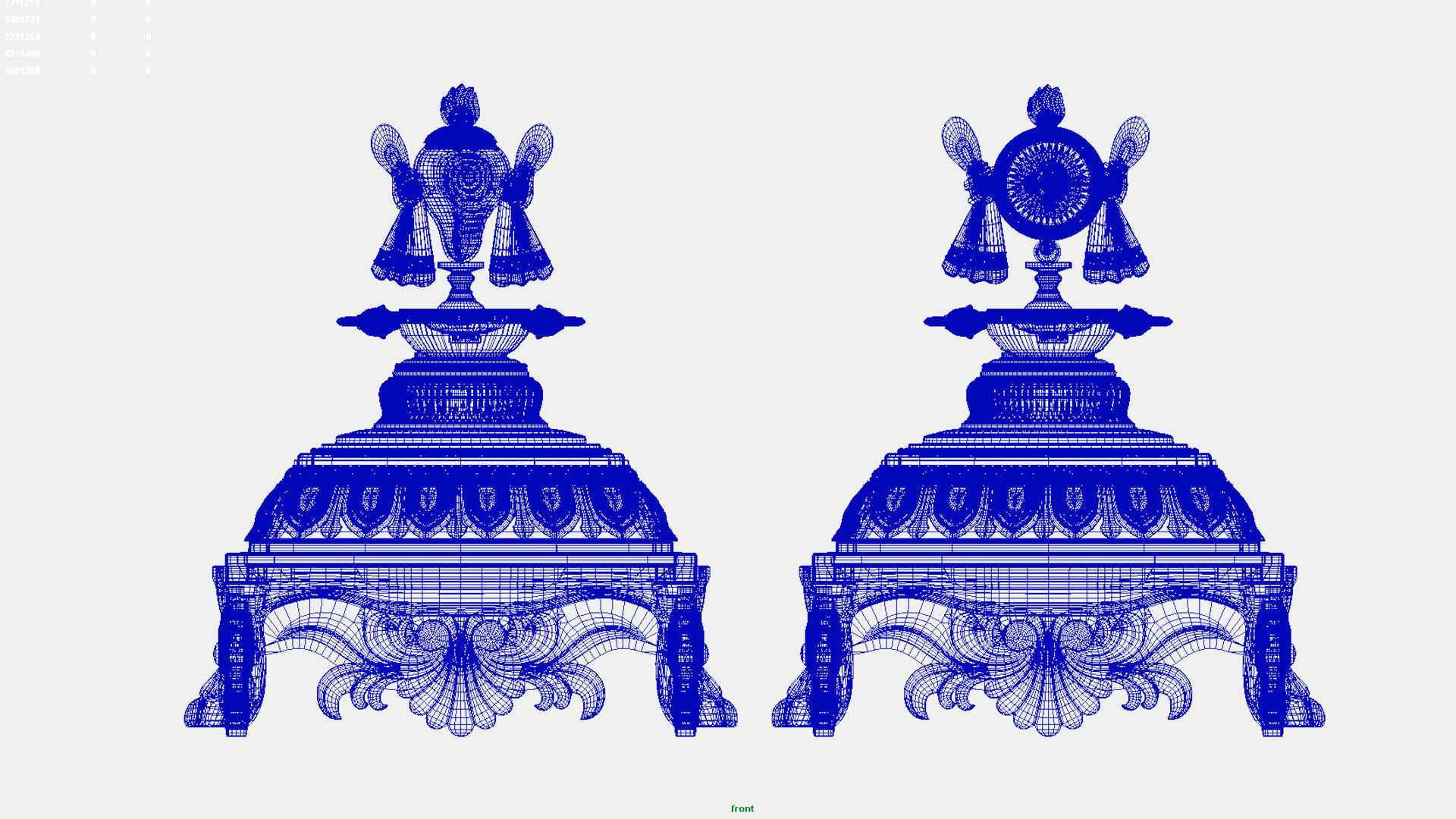 oil lamp 5 shanku chakra balaji  3D model_5