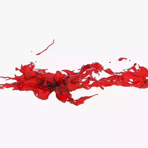 Animated Blood Splash 15 3D model