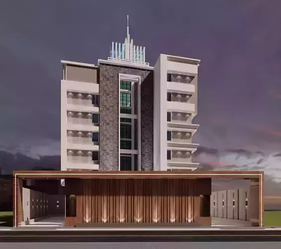 Exterior building ready to use 3D model