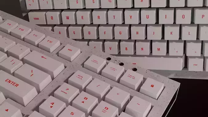 Basic Keyboard Free low-poly 3D model