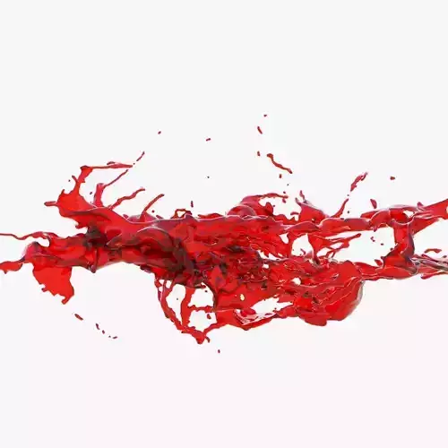 Animated Blood Splash 14 3D model
