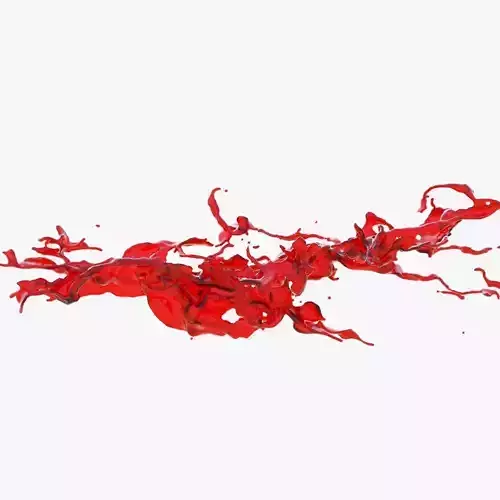 Animated Blood Splash 13 3D model