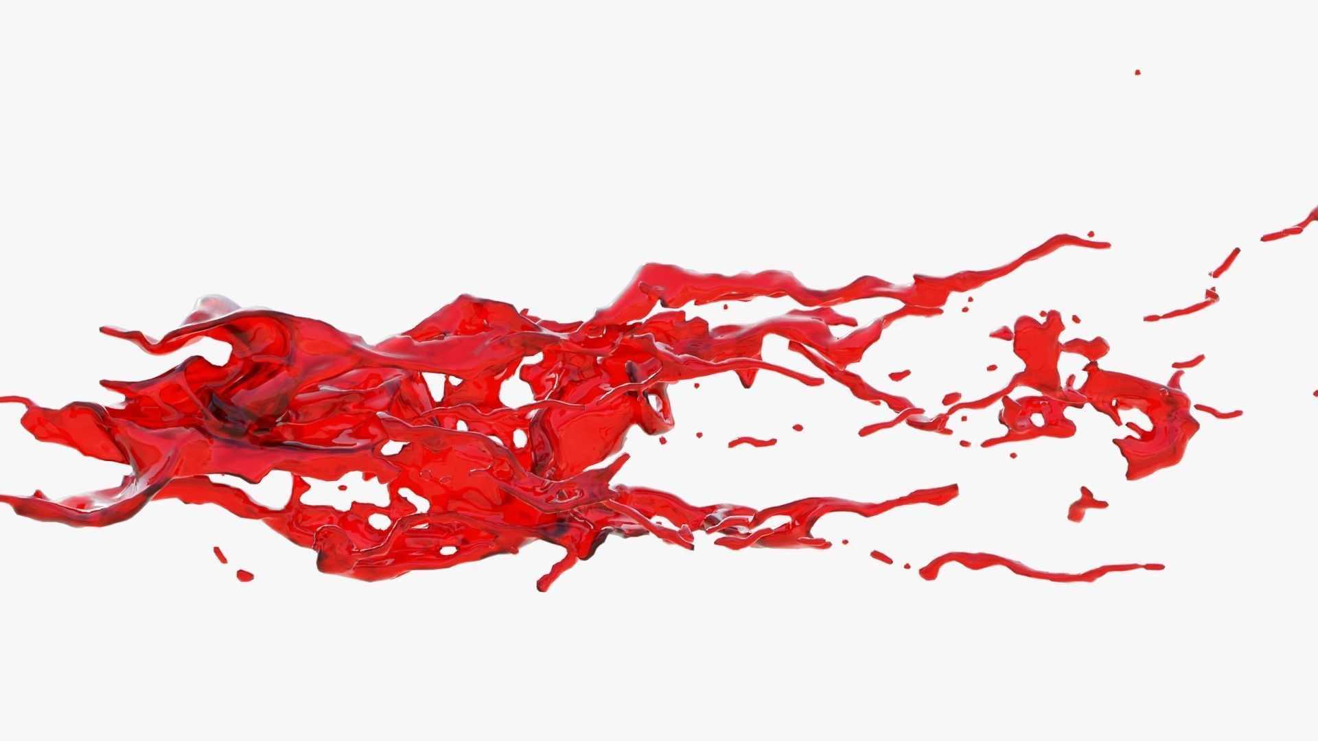 Animated Blood Splash 12 3D model_2