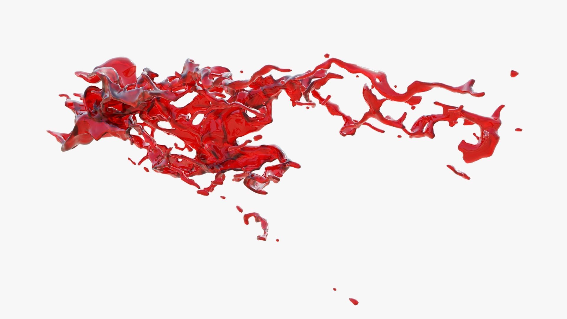 Animated Blood Splash 12 3D model_4